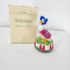 Schmid Jemima Puddle Duck Revolving Music  Box RARE